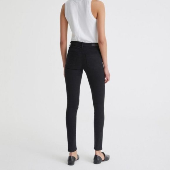 Ag Adriano Goldschmied Denim - AG Farrah high rise SKINNY stretch black jeans